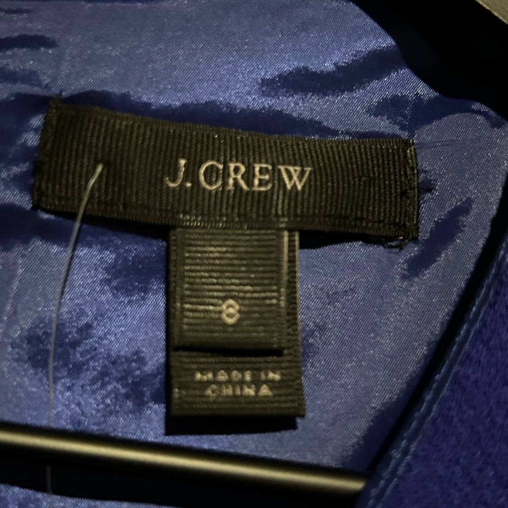 J.Crew Crew neck Classic Cobalt blue Wool dress Size 8 New with tag - Picture 7 of 8